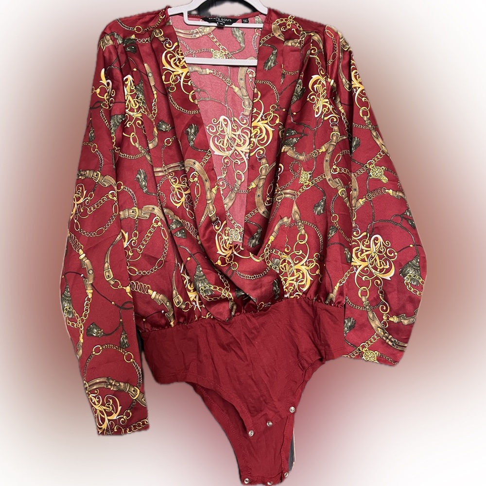 Brave Soul Chain Print Bodysuit